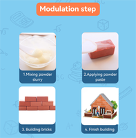 Blocs de construction en pâte de papier créatifs faits à la main PANDAS jouet de jeu vapeur pour manoir éducatif expérience de construction de briques