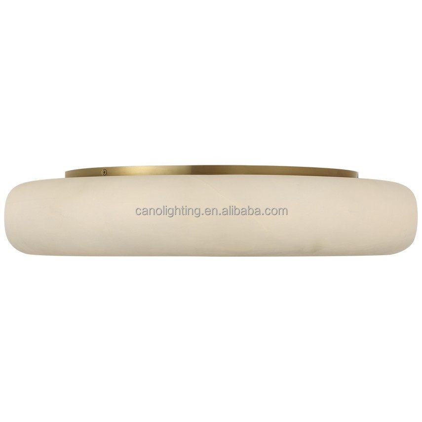 Custom Modern Simple Indoor Alabaster Ceiling Lamp for Bedroom Restaurant Exhibition Hall High Ceiling Lighting Ceiling Lamp