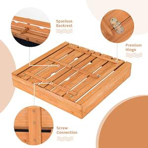 <span class=keywords><strong>Bac</strong></span> <span class=keywords><strong>à</strong></span> <span class=keywords><strong>sable</strong></span> <span class=keywords><strong>original</strong></span> en cèdre avec banquettes intégrées et housse Équipement de jeu extérieur en bois robuste pour enfants - Product Image 2