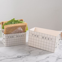Boîte à sandwich populaire Vente en gros Emballage rectangulaire en ivoire personnalisé Boîte à sandwich
