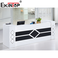 Table de réception de conception moderne de haute qualité Ekintop, bureau de réception incurvé