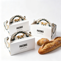 Boîte à gâteau rigide jetable personnalisée, écologique et recyclable, pour pâtisserie, grand format, avec poignée pour emporter