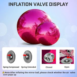 STELLAR Grandes boules gonflables brillantes, décorations de scène de disco de Noël, sphère de ballon miroir chromé réfléchissant géant gonflé - Product Image 3