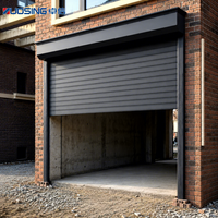 Porte de garage industrielle moderne en aluminium à enroulement, 80 mm, design simple pour entrepôt, magasin, usine