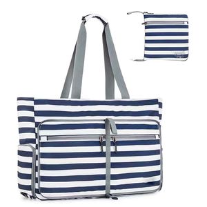 Bolso de mano de playa plegable con cremallera impermeable de gran capacidad personalizado, múltiples bolsillos a la moda para vacaciones al aire libre, viajes gratis - Product Image 2