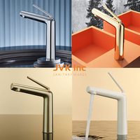 Robinet de lavabo 3 voies, style moderne, mitigeur de lavabo en laiton massif, eau chaude et froide