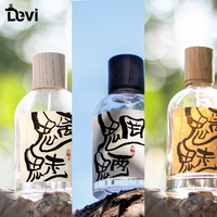 Flacons de parfum orientaux cylindriques transparents personnalisés de luxe en verre vide de 100 ml réutilisables avec bouchon, sérigraphie et pulvérisateur à pompe