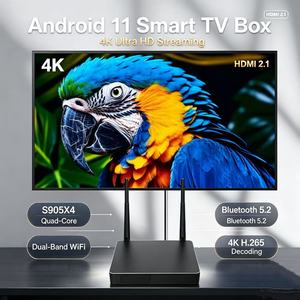 Lecteur Multimédia ZX4 4K 2GB/16GB Android 11 Direct Usine, Boîtier <span class=keywords><strong>TV</strong></span> Amlogic S905X4 Quad Core, WiFi 6 5G, BT 5.2, LAN 1000M pour Home Cinéma - Product Image 1