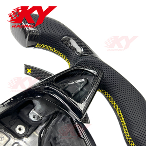 Volant de course personnalisé en fibre de carbone F1 pour Mercedes-Benz W205 CLA45 AMG C63 S63 W222 GLA45 GLS E63 GT GLC43 C43 SL550 W213 - Product Image 3