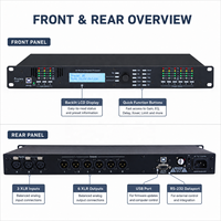 Processeur de système audio numérique 3.6SP, haut-parleur numérique audio professionnel, égaliseur, effet sonore pour concert/spectacle sur scène