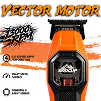 Tondeuse de précision BRD à moteur vectoriel 13000 tr/min, lame en acier de métallurgie des poudres à 0 dents, idéale pour la coupe de cheveux masculins