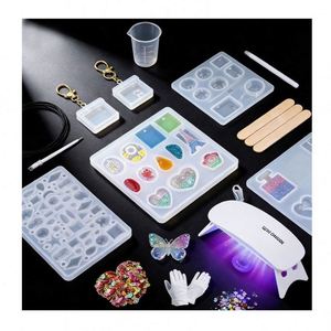 <b>Small</b> Business Handmade Fashion Jewelry Resin Making <b>Kit</b> Featuring Crystal Clear Fast Cure Adhesive UV Light Mold <b>Tools</b> Supplies - Product Image 1