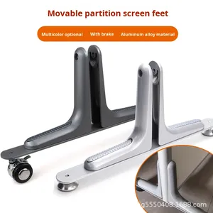 Mobile <b>Bracket</b> High Screen Partition Accessories Vertical Stand Aluminum Alloy Sliding Screen Balance Support Foot Modern Design - Product Image 4