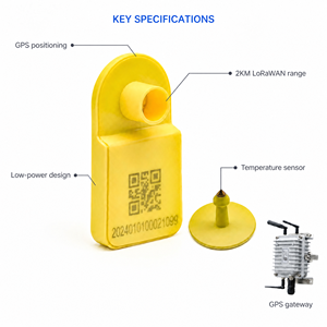 Etiqueta de Identificación GPS para Ganado con Tecnología IoT LoRaWAN de 3KM, Alarma de Temperatura Corporal y Geocerca para Sistemas de Ganadería Agrícola - Product Image 6