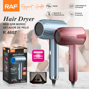 ไดร์เป่าผม RAF Professional 1800W 20000 รอบต่อนาที มอเตอร์พกพา น้ำหนักเบา เสียงเบา ป้องกันความร้อนเกิน R.4607 RAF Professional 1800W - Product Image 3