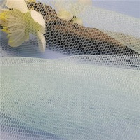 Tissu en maille de nylon 100% respirant et léger de 23 g/m², blanc, pour robes de soirée et robes à paillettes, tissu en tulle, tissu en dentelle