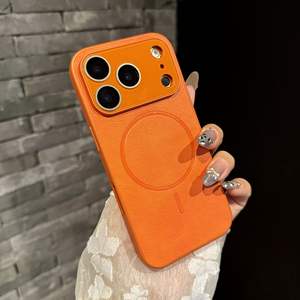 Étui compatible avec iPhone 17 Pro Max, sangle en cuir magnétique fine avec film protecteur d'objectif, coque de téléphone anti-chute à protection intégrale - Product Image 3