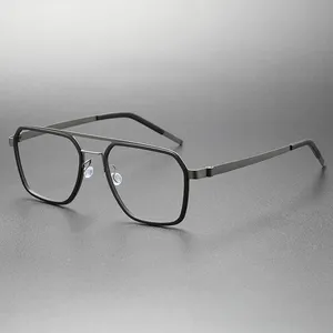 YMO 2023 Hot Selling High Quality Titanium Glasses Optical Frame Oversize Rectangle Eye Glasses For Men
