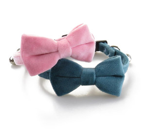 Holesale-<span class=keywords><strong>collar</strong></span> de terciopelo con lazo para gato, cómodo y suave, con hebilla de seguridad - Product Image 2