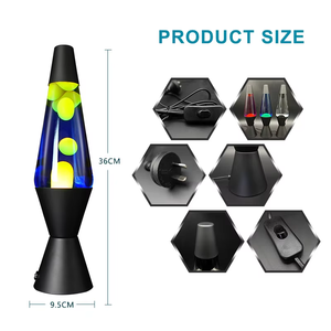 J & R 14.5 \ "Gigantische Rechthoekige Vulkaan Lava Lamp Usb Aangedreven Warm Wit Led Voor Kinderen Voor Halloween En Kerstversiering - Product Image 2