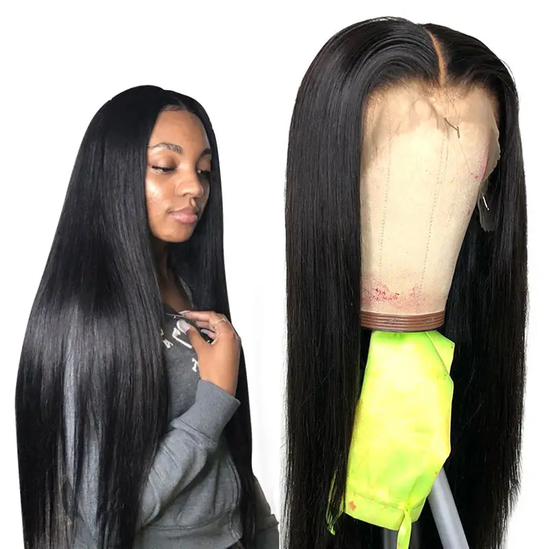 Hot Sale 30 Inch 13X4 Transparent Full Swiss HD Lace Wig Human Hair Frontal Brazilian Straight Wigs Human Hair Lace Front Wig