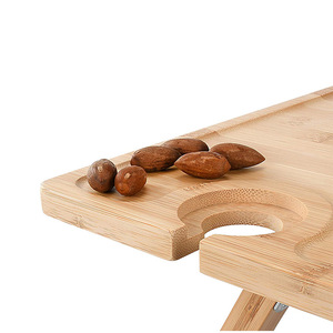 Mini tavoli pieghevoli di bambù del <span class=keywords><strong>tavolo</strong></span> <span class=keywords><strong>da</strong></span> Picnic portatile poco costoso con la spiaggia all'aperto del supporto di vetro di vino - Product Image 4