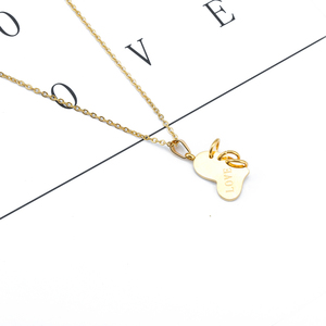 Bijoux de haute conception, bijoux en plaqué or 18K, collier de Couple Vintage européen - Product Image 2