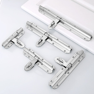 Loquet de porte en acier inoxydable robuste Qihong, surface renforcée, montage en surface, antivol, pour porte en bois - Product Image 2