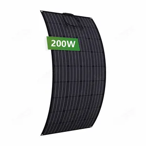 Halfcel Poly Pv Flexibele Zwarte Monokristallijne Fotovoltaïsche Module Flex-Zonnepaneel Voor Industrie Gebruik