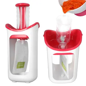 BPA free Reusable Fresh Fruit Juice Puree Squeezer Bags Storage bag Baby Food Pouch Squeezes Station set