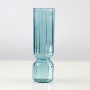Vaso in Cristallo di <span class=keywords><strong>Murano</strong></span> a Forma di Bottiglia di Vino Blu con Finitura Opaca - Product Image 5