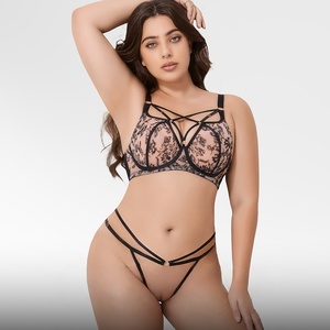 Completo Intimo Lingerie Plus Size SMOOTH <span class=keywords><strong>con</strong></span> Fascia Decorativa sul Petto, Reggiseno Minimizer Rassodante Anti-Cedimento per Donne Curvy <span class=keywords><strong>con</strong></span> Seno Grande - Product Image 3