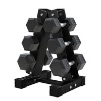 Haltères hexagonaux en caoutchouc pas chers pour la gym et le fitness, 5 kg, prix compétitif