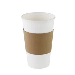 Disposable Coffee Cup Brown/white Jiangsu Paper Cup Holder 12oz Disposable Plastic Cup with Lid Support Hot Beverage King Garden