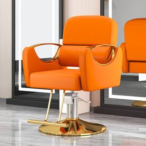 Hiện đại Beauty Salon đồ nội thất có thể điều chỉnh tóc Tủ Quần Áo Da Ghế Vòng cơ sở ngả Styling cắt tóc ghế - Product Image 4