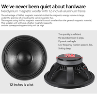 Speaker Karaoke profesional 12 inci 400W, speaker Audio untuk presentasi konferensi, pertunjukan panggung, Speaker Karaoke profesional