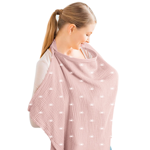 Couverture d'allaitement extra large en coton doux à encolure arquée pour bébé - Product Image 1