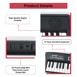 Đàn Organ Điện Tử Mini BD <span class=keywords><strong>MUSIC</strong></span> BD-370 37 Phím Màu Sắc Đa Dạng, Bàn Phím <span class=keywords><strong>Piano</strong></span> Điện Tử Midi - Product Image 2