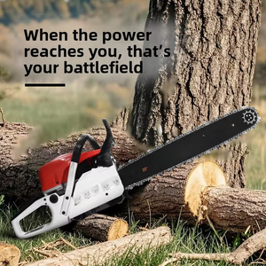 Motosierra de Gasolina de Alta Potencia de 20 Pulgadas, 58CC, Roja y Blanca, Multifuncional, Modelo 58 Rojo y Blanco - Product Image 5