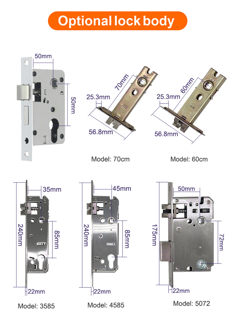 Tuya Wifi Smart Hotel Room Door Lock Fingerprint & Aluminum Card Access Digital Electric Handle Secure Password Data Storage · image 6
