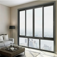 Fenêtres en aluminium haute résistance avec structure coulissante fluide pour l'aménagement extérieur des bâtiments résidentiels et la décoration des espaces de balcon