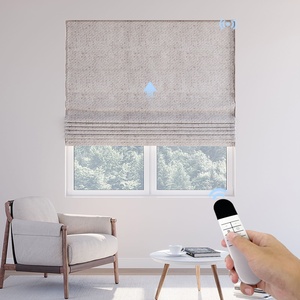 Persianas Romanas Modernas de Lujo, Horizontales, de Tela, con Control de Resorte, sin Cordones, Opacas, de Tamaño y Color Personalizados, Diseño Liso para el Hogar - Product Image 2