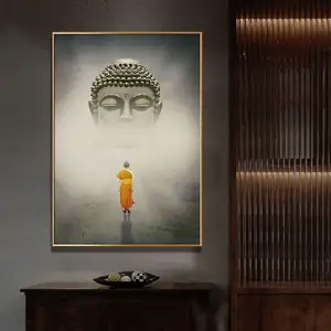 Hochwertige Leinwand handgemachte Gemälde Big Mural Wand kunst Gott handgemalte Wohnkultur moderne Buddha Ölgemälde