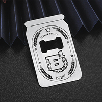 Décapsuleur en acier inoxydable vierge pour sublimation, gravé au laser, format portefeuille, décapsuleur de bière Peach a, décapsuleur carte de crédit personnalisé