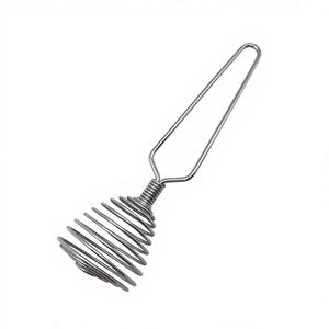 Batteur à crème fouet à œuf à ressort en spirale chromé - Product Image 1