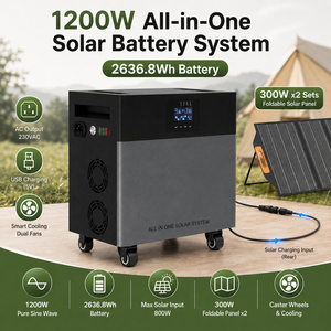 1200W 2.6kWh Portable Power Station All-in-One Solar Energy Storage System for Home Backup Camping and Off-Grid Use Reliable Hom - Product Image 2
