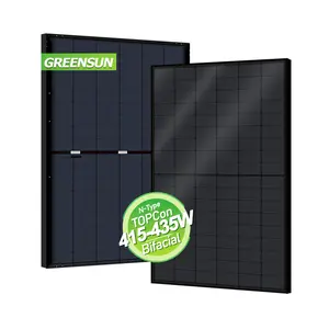 Greensun güneş N tipi TOPCON 435W 415W Bifacial güneş pilleri 430W 420W tam siyah fiyat