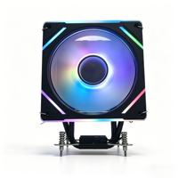 120mm 4 Heatpipe CPU Cooler for LGA1700/1851&AMD AM5 ARGB Fan PWM High Performance Air Cooler