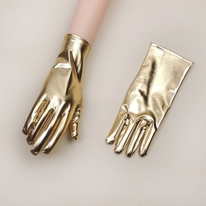 MIO Vente en gros pour femmes courtes couleur <span class=keywords><strong>or</strong></span> argent mariage mariée formelle opéra Performance gants mode poignet gants - Product Image 6