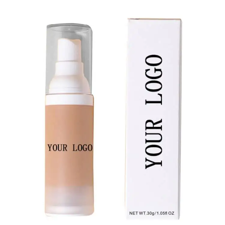 Crea il tuo marchio impermeabile vegan liquid matte foundation fondotinta per il trucco per la pelle scura